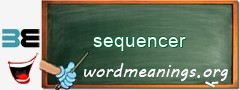 WordMeaning blackboard for sequencer